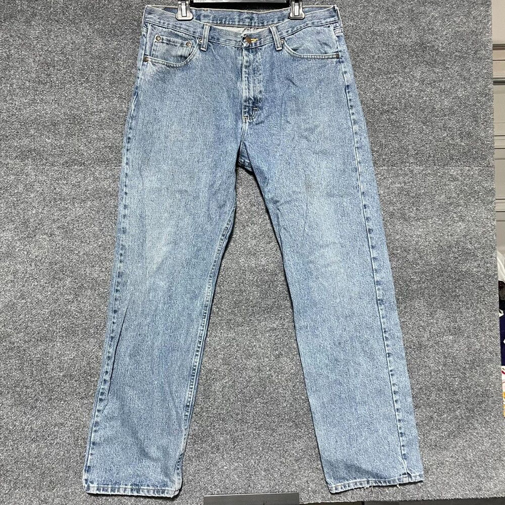 Wrangler Jeans Mens 36x36 Blue Straight Relaxed
